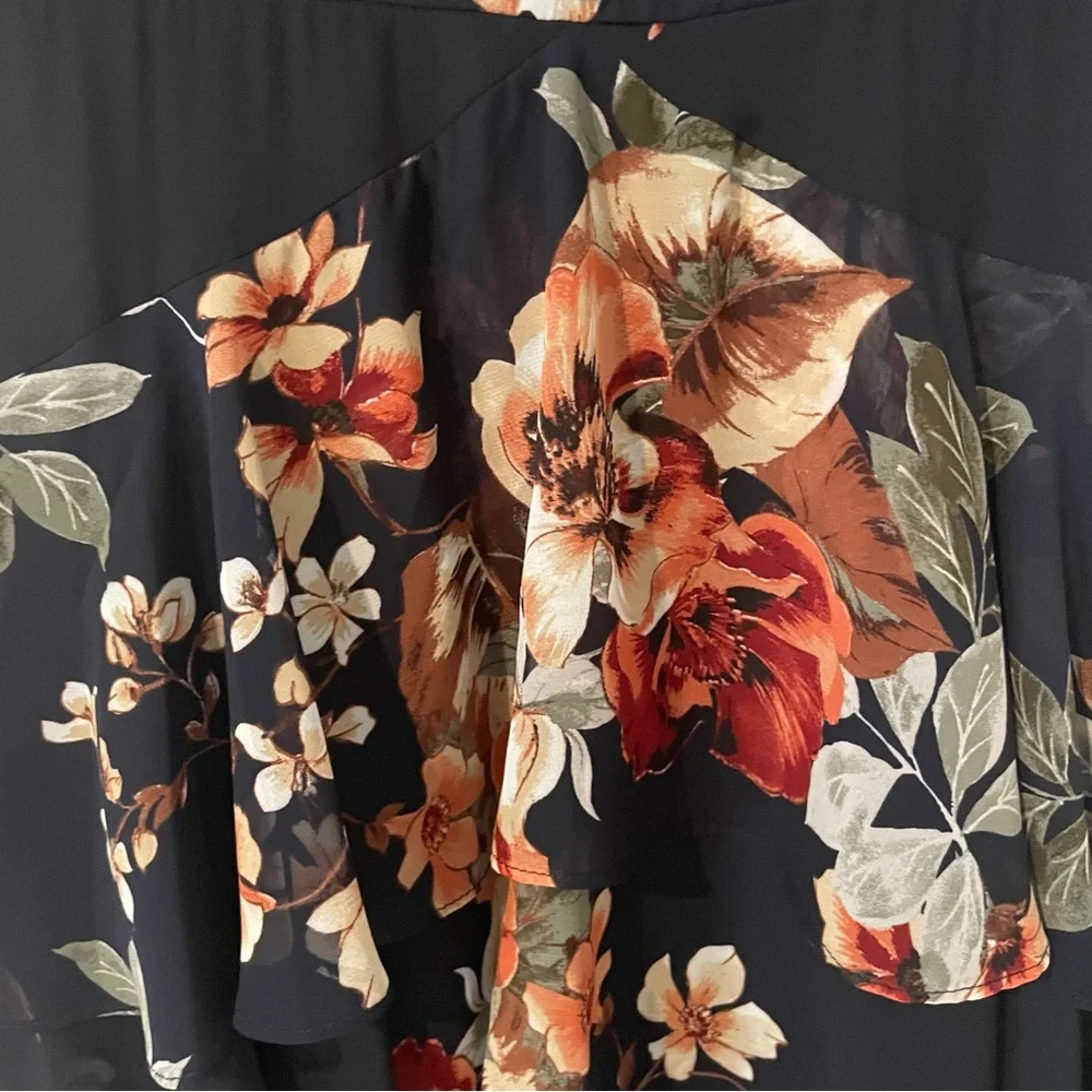 Lulus Dance under the stars in the Midnight Mood Navy Blue Floral Maxi Size M - Picture 11 of 11